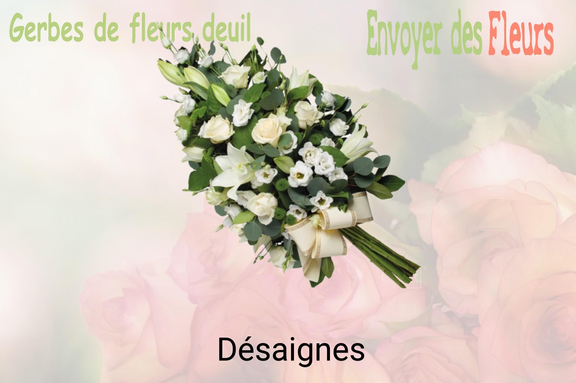 Gerbe de fleurs de deuil livrée à Désaignes